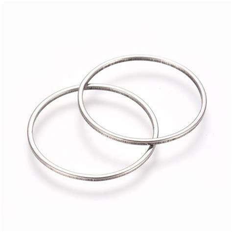 10 Round Stainless Steel Linking Rings 19 5x0 8mm Inner Etsy