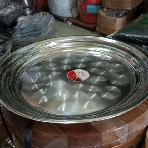 Jual Nampan Bulat Polos Stainless 40cm Nampan Bulat Stainless Steel