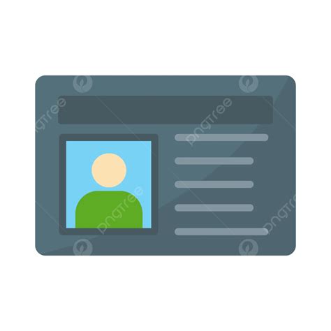 Licencia De Conducir Icono Plano Vector Png Tarjeta Conduciendo