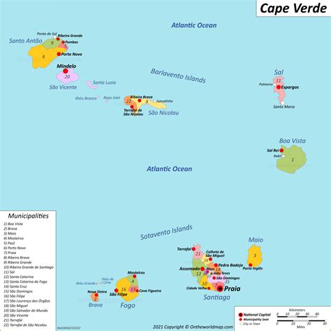 Cape Verde Maps Printable Maps Of Cape Verde For Download, 53% OFF