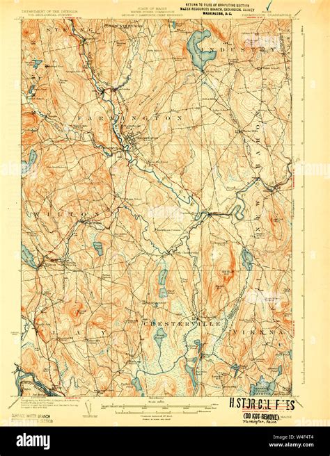 Maine USGS Historical Map Farmington 807489 1924 62500 Restoration