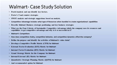 Walmart Case Study Discussion Wal Mart Update 2017 Case Study Part