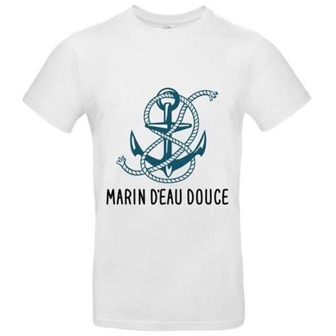 T Shirt Premium Manche Courte Enfant Blanc Marin D Eau Douce