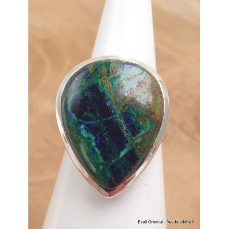 Bague Argent Azurite Boulder Ajustable