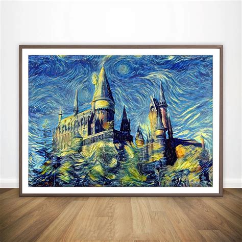 Harry Potter Poster Hogwarts Castle Movie Wall Art Paint Wall Decor Canvas Prints Canvas Art ...