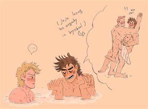 Rule 34 Bath Bathing Battle Tendency Caesar Zeppeli Fanfic Art Gay Joestar Birthmark Jojos