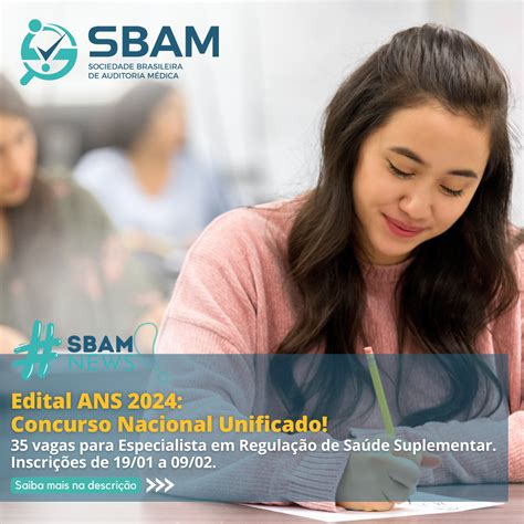 Sociedade Brasileira de Auditoria Médica Edital ANS 2024 Concurso