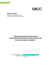 PROYECTO DE TITULO docx PROYECTO DE TÍTULO INSTITUTO IACC ESCUELA DE