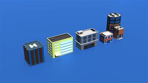 3d Model Ultimate Low Poly City Pack 3d Vr Ar Low Poly Cgtrader