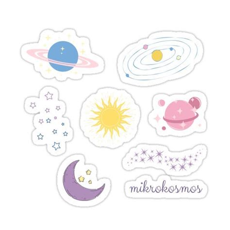 Mikrokosmos Galaxy Stickers Set Sticker For Sale By Euphoria Rose