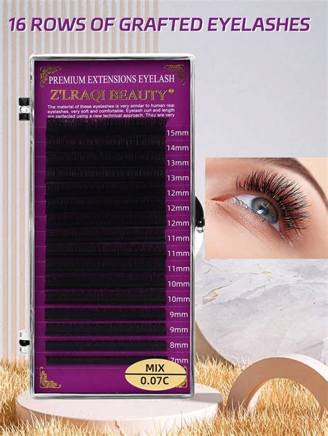 16 Rows Single Thick Round Hair Grafted False Eyelashes Soft Silk