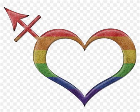 Heart Shaped Transgender Pride Symbol In Rainbow Colors Pansexual