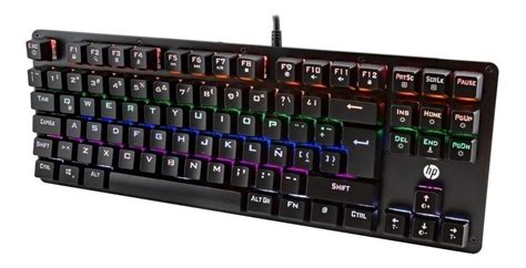 Ripley Teclado Gamer Hp Gk Qwerty Hp Blue Espa Ol Color Negro Con