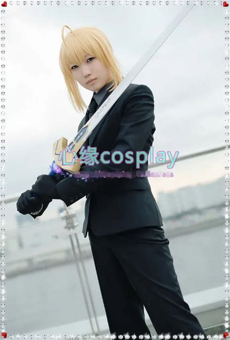 Hot Anime Fate Zero Cosplay Saber Suit Uniform Party Costume Malefemale Clothing S Xl Full Set