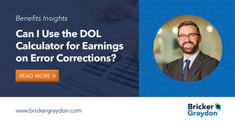 Can I Use the DOL Calculator for Earnings on Error Corrections?
