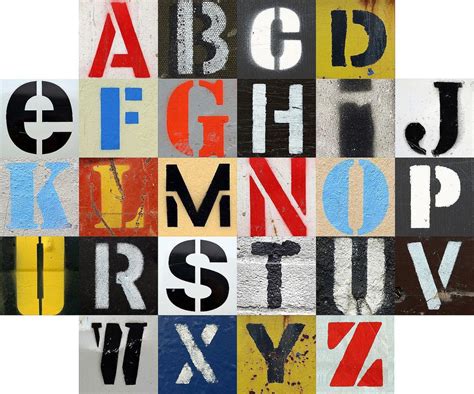 A Stencilled Alphabet Photo Collage Maker Letter Photo Collage