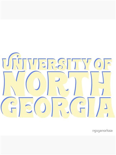 University Of North Georgia Ung Sticker Poster By Nguyenorlose