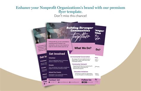 Nonprofit Organization Flyer Template in Word, PSD, Illustrator ...