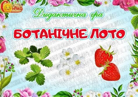 Дидактична гра "Ботанічне лото" - все для вихователів на Sonechko.net.ua