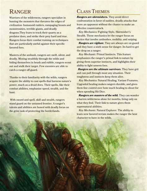 Dnd 5e Homebrew Ranger Dnd Dnd 5e Homebrew Dandd Dungeons And Dragons