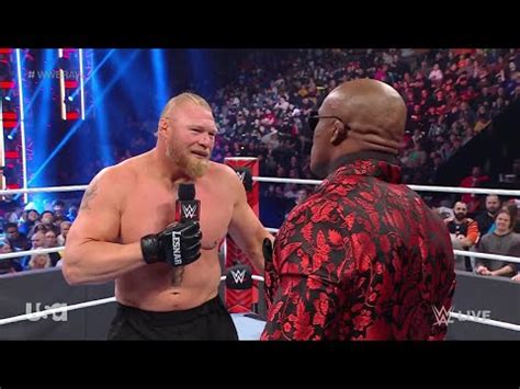 Brock Lesnar Demands Title Rematch To Bobby Lashley Tonight Wwe Raw