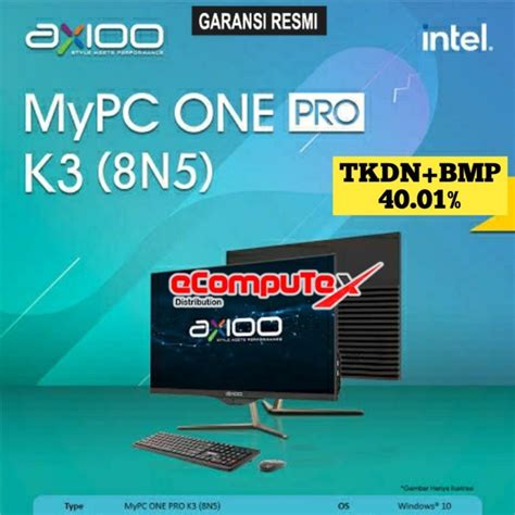 Jual PC AIO AXIOO MYPC ONE PRO K3 8N5 3 I3 RAM 8GB 512GB 21 5 FHD