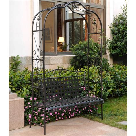 Madison Wrought Iron Antique Black Arbor Bench Outdoor Furniture Farm And Ranch Depot