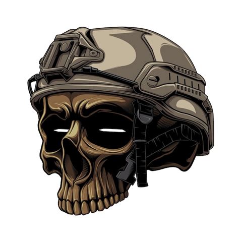 Cr Neo De Guerrero T Ctico Y Casco Militar En Begrouynd Blanco Vector