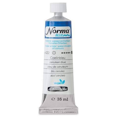 Schmincke Norma Blue Water Mixable Oil Paint Cerulean Blue 35 Ml