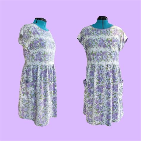 Purple Smocked Dress Etsy