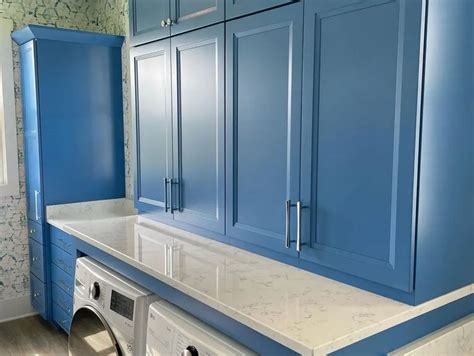 Blue Painted Cabinets Sherwin Williams Danube