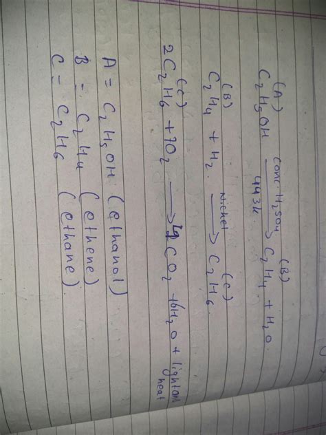 An Organic Compound A On Heating With Conc H So Forms A Compound B