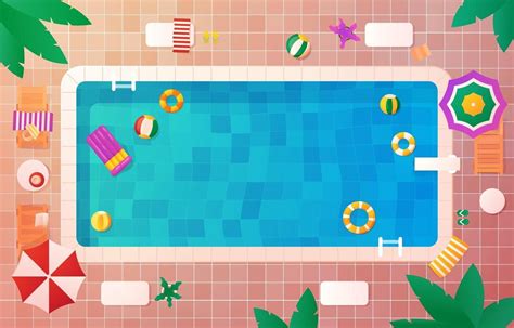 Summer Swimming Pool Top View Background 2860877 Vector Art at Vecteezy