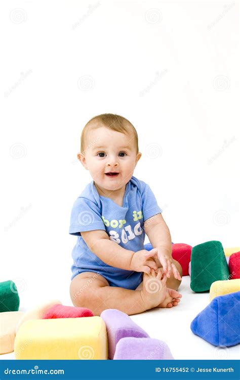 Cute Baby with Toys stock photo. Image of baby, purple - 16755452