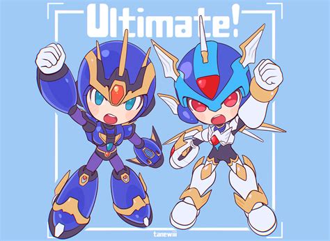 X Copy X And Ultimate Armor X Mega Man And 2 More Drawn By Tanewiii