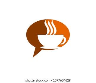 Coffee Chat Icon Vector Logo Template Stock Vector (Royalty Free ...