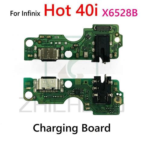 สาหรบ Infinix Hot 40i X6528B USB ชารจพอรตบอรด Dock ปลกซอกเกตแจคขวตอ Flex Cable