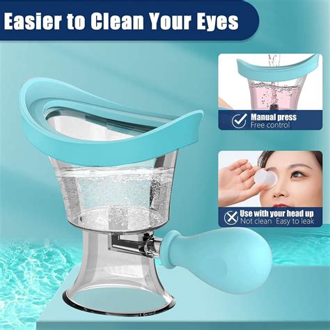 2pcs Eye Wash Cup Kit For Effective Eye Cleansing And Soothing Tired Eyes Blue