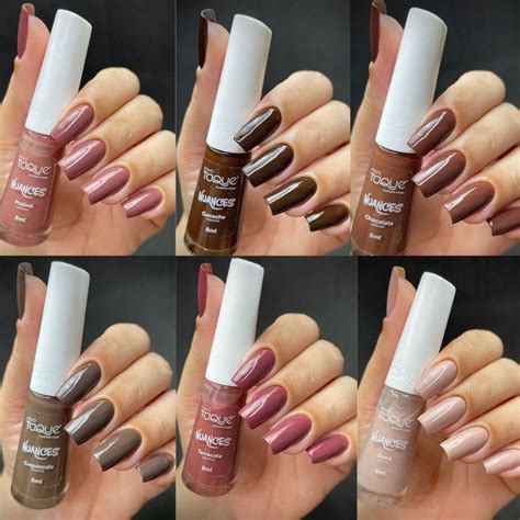 Novo Toque KIT Esmaltes Coleção NUANCES Tons Nude Marrom Terrosos Lançamento Shopee