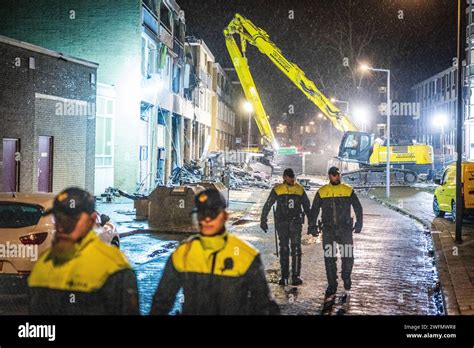 Rotterdam The Riot Police Are Present At The Site Where An Explosion