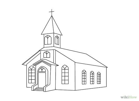 Simple Church Drawing at PaintingValley.com | Explore collection of ...