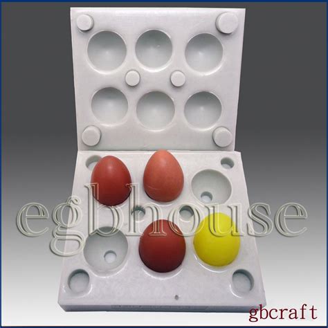 3d Silicone Soap Candle Mold Mini Egg 6 Cavities 2 Parts Assembled