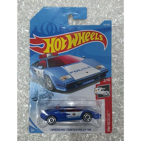 Hot Wheels Lamborghini Countach Police Car Shopee Malaysia