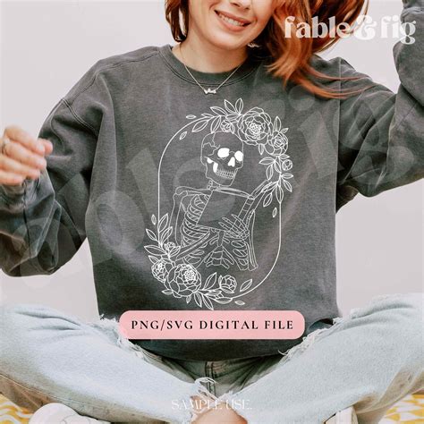 Skeleton Holding Book Svg Png Reading Skeleton Sublimation File