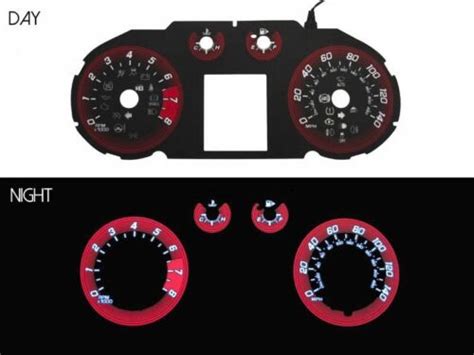 Red Black Glow Gauge Face Overlay For Chevy Cruze V Racing