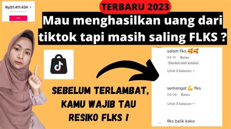 MAU MENDAPATKAN PENGHASILAN DARI TIKTOK TAPI MASIH SALING FLKS STOP