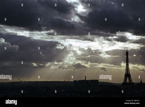 Storm over Paris, France Stock Photo - Alamy