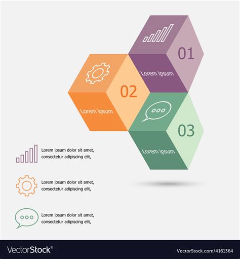 Design 3d Box Infographic Template Royalty Free Vector Image