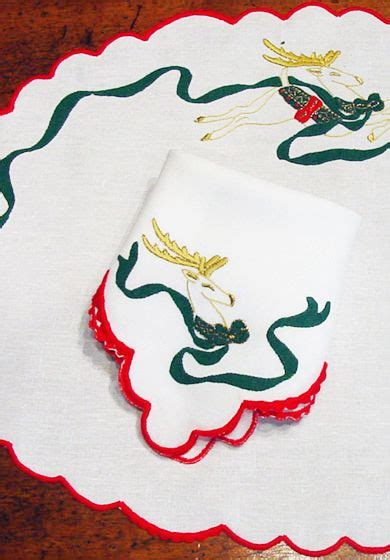 Reindeer Ribbon Placemat Napkins Placemats Napkins Christmas