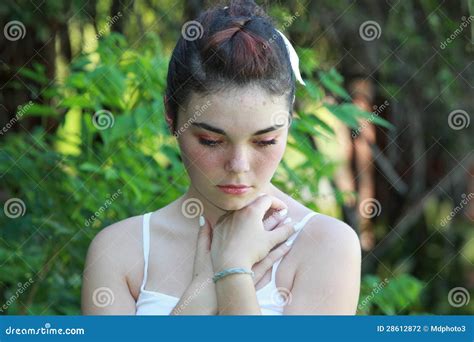 Depressed Sad Teen Girl stock photo. Image of face, grief - 28612872